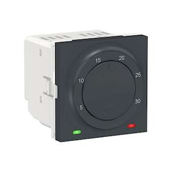 Unica - thermostat chauffage / climatisation - 8A - Anthracite - méca seul|Schneider Electric-SCHNU350154