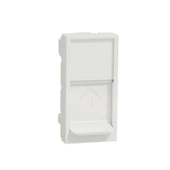 Unica - prise pour 1 RJ45 Keystone/Systimax - 1 mod - Blanc - méca seul|Schneider Electric-SCHNU946018