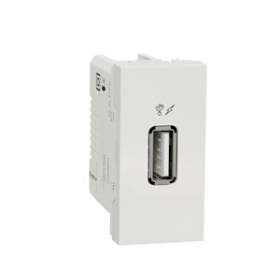 Unica - chargeur USB - 5Vcc - 1A - 1 module - Blanc - mécanisme seul|Schneider Electric-SCHNU342818