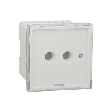Unica - balise de sécurité avec batterie - LED 45lux/25cm - 2 mod - méca seul|Schneider Electric-SCHNU3776