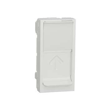 Unica - prise pour 1 RJ45 S-One - 1 mod - Blanc antimicrobien - méca seul|Schneider Electric-SCHNU941020