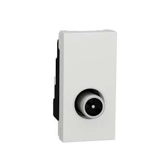 Unica - prise télévision - TV mâle - individuel - 1 mod - Blanc anti - méca seul|Schneider Electric-SCHNU346120