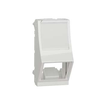 Unica - prise pour 1 RJ45 S-One incliné - 1 mod - Blanc antimicrob - méca seul|Schneider Electric-SCHNU940620