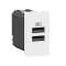 Chargeur 2 USB Type-A Mosaic - 1 module blanc pour poste de travail|Legrand-LEG077660L