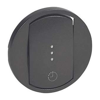 Enjoliveur Céliane interrupteur temporisé/interrupteur et ventilation - graphite|Legrand-LEG067936