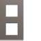 Plaque gallery plastique peint 2 postes verticale 71mm taupe|Hager-HAGWXP0942