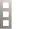 Plaque gallery plastique peint 3 postes verticale 71mm titane|Hager-HAGWXP0143