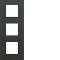 Plaque gallery plastique peint 3 postes verticale 71mm anthracite|Hager-HAGWXP1043