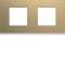 Plaque gallery plastique peint 2 postes horizontale 71mm champagne|Hager-HAGWXP0412