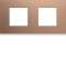 Plaque gallery plastique peint 2 postes horizontale 71mm rosé|Hager-HAGWXP0512