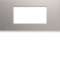 Plaque gallery plastique peint 4 modules entraxe 71mm titane|Hager-HAGWXP0104
