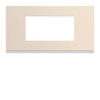 Plaque gallery plastique peint 4 modules entraxe 71mm dune|Hager-HAGWXP0304