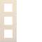 Plaque gallery plastique peint 3 postes verticale 71mm dune|Hager-HAGWXP0343
