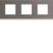 Plaque gallery plastique peint 3 postes horizontale 71mm taupe|Hager-HAGWXP0913
