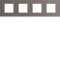 Plaque gallery plastique peint 4 postes horizontale 71mm taupe|Hager-HAGWXP0914