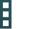 Plaque gallery plastique peint 3 postes verticale 71mm peacock|Hager-HAGWXP0843