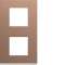 Plaque gallery plastique peint 2 postes verticale 71mm rosé|Hager-HAGWXP0542