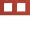 Plaque gallery plastique peint 2 postes horizontale 71mm eglantine|Hager-HAGWXP0612