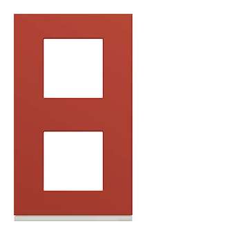 Plaque gallery plastique peint 2 postes verticale 71mm eglantine|Hager-HAGWXP0642