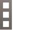 Plaque gallery plastique peint 3 postes verticale 71mm taupe|Hager-HAGWXP0943