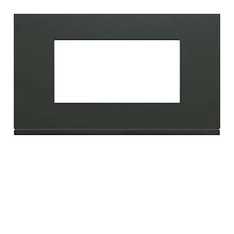 Plaque gallery plastique peint 4 modules entraxe 57mm anthracite|Hager-HAGWXP1034