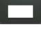 Plaque gallery plastique peint 4 modules entraxe 57mm anthracite|Hager-HAGWXP1034
