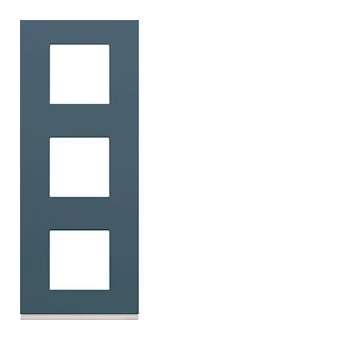Plaque gallery plastique peint 3 postes verticale 71mm river|Hager-HAGWXP0743