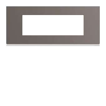 Plaque gallery plastique peint 6 modules entraxe 57mm taupe|Hager-HAGWXP0906