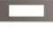 Plaque gallery plastique peint 6 modules entraxe 57mm taupe|Hager-HAGWXP0906