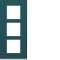Plaque gallery plastique peint 3 postes verticale 57mm peacock|Hager-HAGWXP0823
