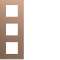 Plaque gallery plastique peint 3 postes verticale 71mm rosé|Hager-HAGWXP0543