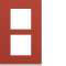 Plaque gallery plastique peint 2 postes verticale 57mm eglantine|Hager-HAGWXP0622