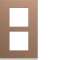 Plaque gallery plastique peint 2 postes verticale 57mm rosé|Hager-HAGWXP0522