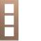Plaque gallery plastique peint 3 postes verticale 57mm rosé|Hager-HAGWXP0523