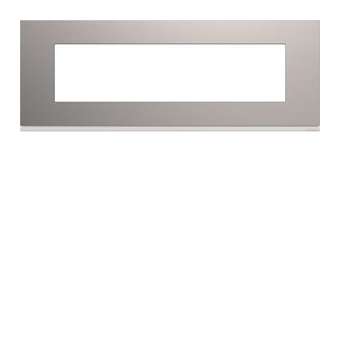 Plaque gallery plastique peint 8 modules entraxe 71mm titane|Hager-HAGWXP0108