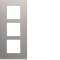 Plaque gallery plastique peint 3 postes verticale 57mm titane|Hager-HAGWXP0123