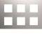 Plaque gallery plastique peint 2x3x2 modules titane|Hager-HAGWXP0186