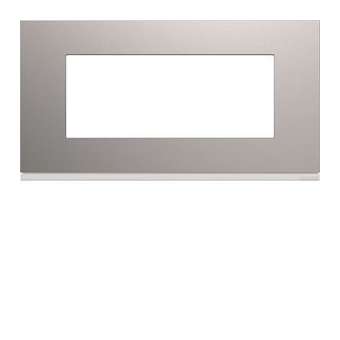 Plaque gallery plastique peint 5 modules entraxe 71mm titane|Hager-HAGWXP0105