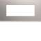 Plaque gallery plastique peint 5 modules entraxe 71mm titane