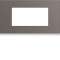 Plaque gallery plastique peint 4 modules entraxe 57mm taupe|Hager-HAGWXP0934