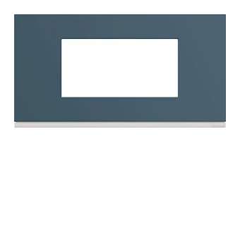 Plaque gallery plastique peint 4 modules entraxe 71mm river|Hager-HAGWXP0704