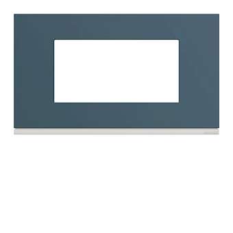 Plaque gallery plastique peint 4 modules entraxe 57mm river|Hager-HAGWXP0734