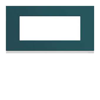 Plaque gallery plastique peint 5 modules entraxe 71mm peacock|Hager-HAGWXP0805