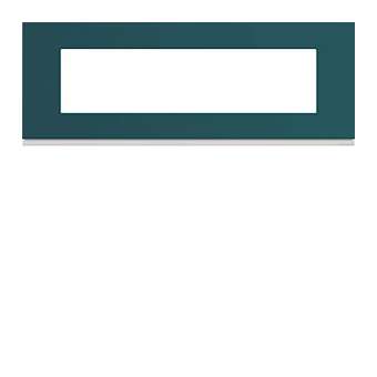 Plaque gallery plastique peint 8 modules entraxe 71mm peacock|Hager-HAGWXP0808