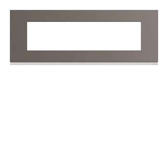 Plaque gallery plastique peint 8 modules entraxe 71mm taupe|Hager-HAGWXP0908