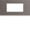 Plaque gallery plastique peint 4 modules entraxe 71mm taupe|Hager-HAGWXP0904