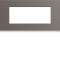 Plaque gallery plastique peint 5 modules entraxe 71mm taupe|Hager-HAGWXP0905