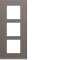 Plaque gallery plastique peint 3 postes verticale 57mm taupe|Hager-HAGWXP0923