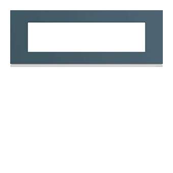 Plaque gallery plastique peint 8 modules entraxe 71mm river|Hager-HAGWXP0708