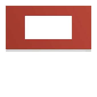 Plaque galleryplastique peint 4 modules entraxe 71mm eglantine|Hager-HAGWXP0604